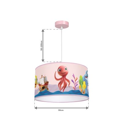 Дитяча підвісна люстра OCTOPUS 1xE27/60W/230V