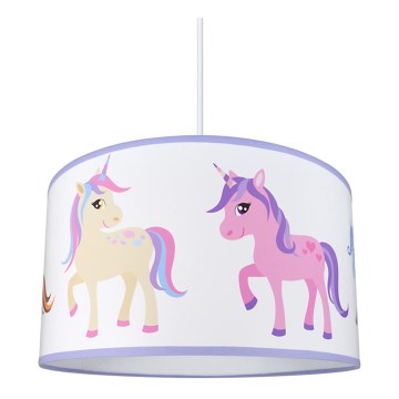 Дитяча підвісна люстра PONY/UNICORN  1xE27/60W/230V