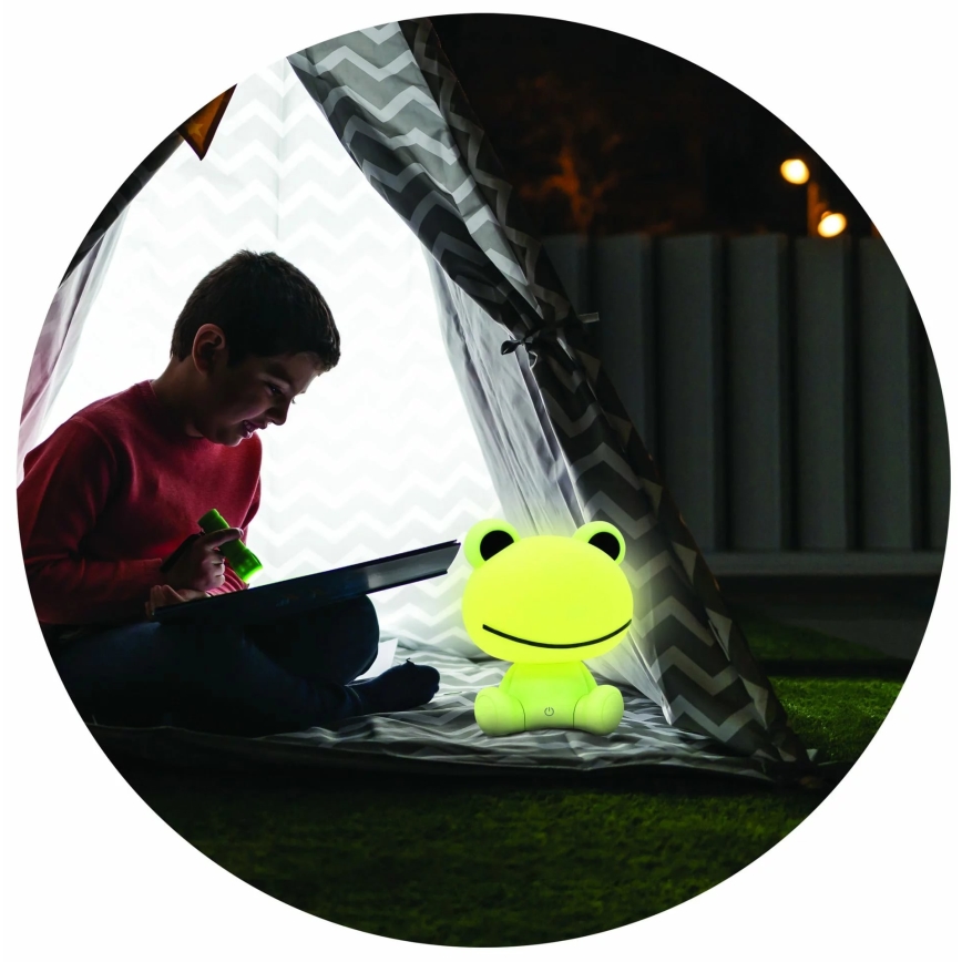 Дитяча сенсорна LED лампа з регулюванням яскравості FROG LED/2,5W/3,7V 1200 mAh