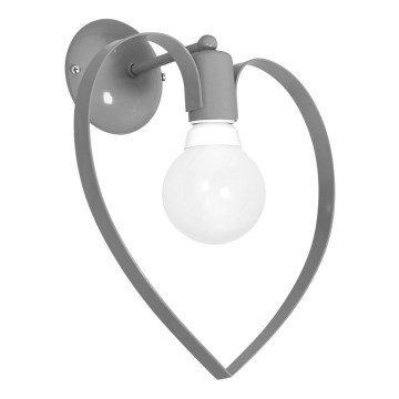 Дитяче настінне освітлення AMORE 1xE27/60W/230V сірий