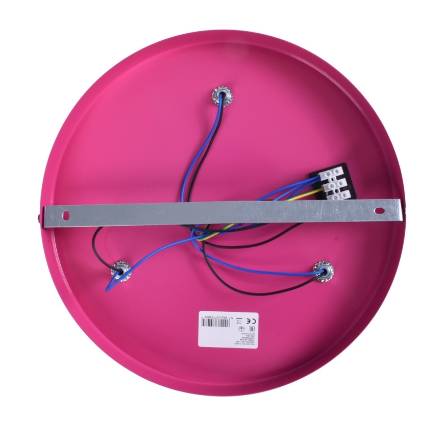 Дитяче стельове освітлення ELZA stars 3xE27/60W/230V темно-рожевий
