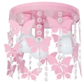 Дитяче стельове освітлення ELZA butterflies 3xE27/60W/230V рожевий