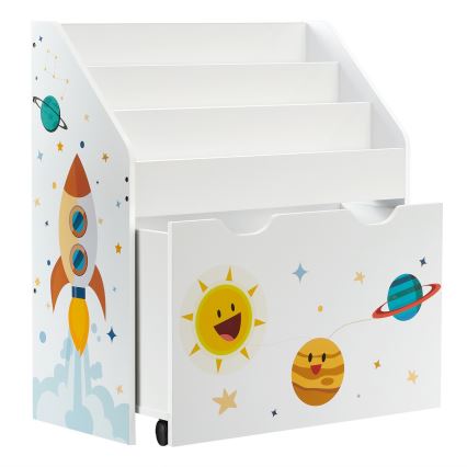 Дитяча книжкова шафа з шухлядою ANET біла