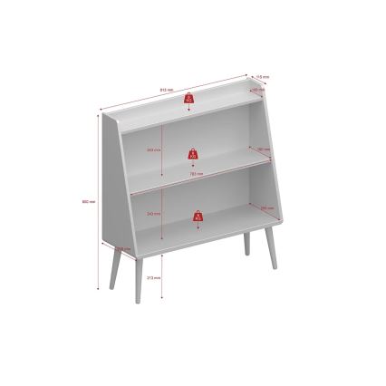 Дитяча бібліотека GAIA 80x81,3 см білий/дуб