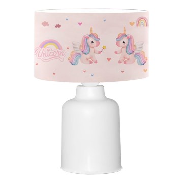 Дитяча лампа CANDY 1xE27/40W/230V рожева/біла