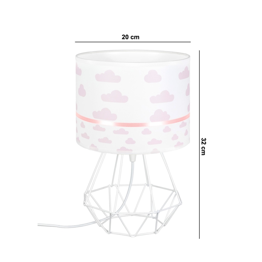 Дитяча лампа PIKKI 1xE27/60W/230V рожевий