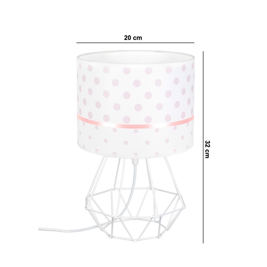 Дитяча лампа PIKKI 1xE27/60W/230V рожевий