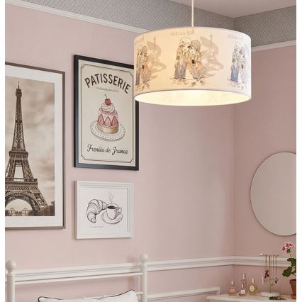 Дитяча люстра GIRLS VIBES 1×E27/60 Вт/230 В, діаметр 40 см, Paris