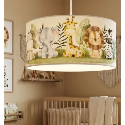 Дитяча люстра KIDS ROOM 1xE27/60W/230V, діам. 40 см, джунглі