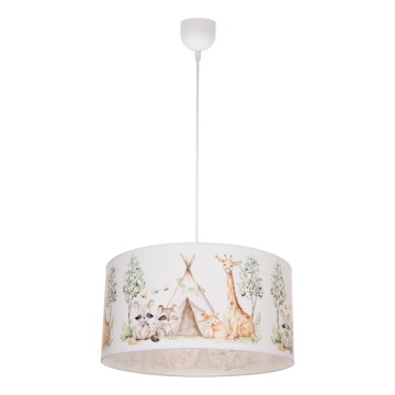 Дитяча люстра KIDS ROOM, 1xE27/60W/230V, діам. 40 см, з милими тваринками