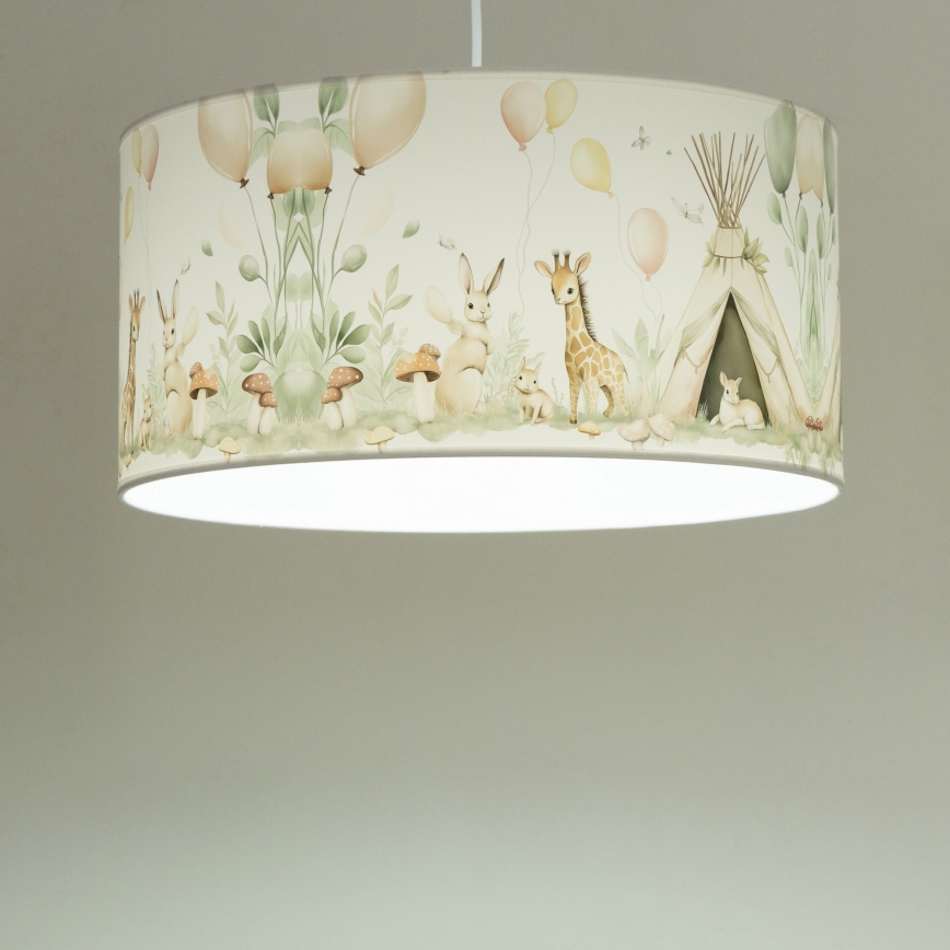 Дитяча люстра KIDS ROOM 1xE27/60W/230V, діаметр 40 см, з малюнком звіряток