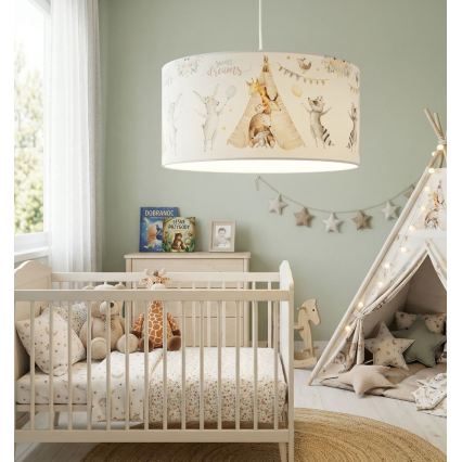 Дитяча люстра KIDS ROOM 1×E27/60W/230V, діаметр 40 см, з мотивом звіряток