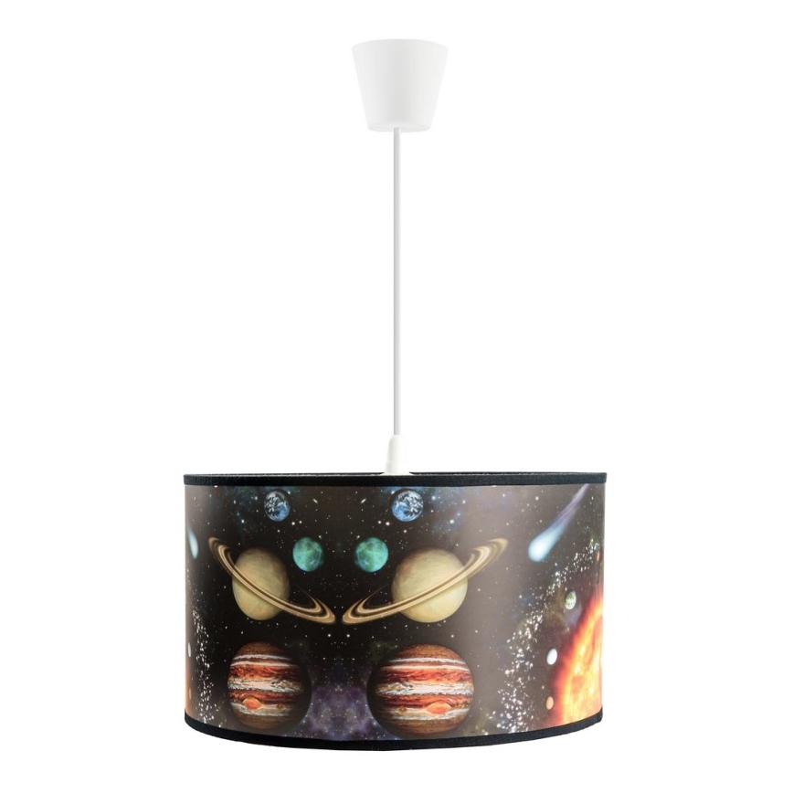 Дитяча люстра на тросі SPACE 1xE27/60W/230V