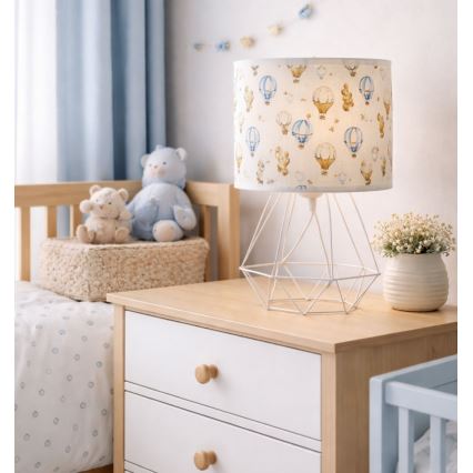 Дитяча настільна лампа KIDS ROOM 1xE27/60W/230V, діаметр 18 см, з малюнком повітряних кульок