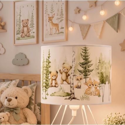 Дитяча настільна лампа KIDS ROOM 1xE27/60W/230V, діаметр 18 см, звірята