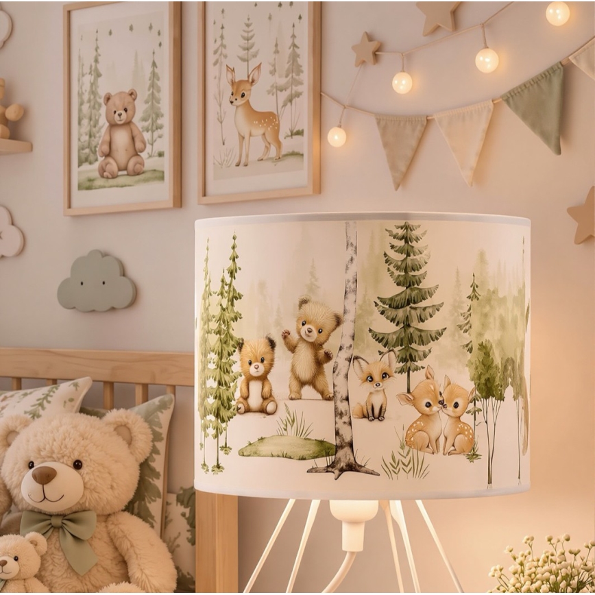 Дитяча настільна лампа KIDS ROOM 1xE27/60W/230V, діаметр 18 см, звірята