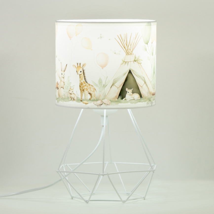 Дитяча настільна лампа KIDS ROOM 1xE27/60W/230V, діаметр 18 см, звірятка