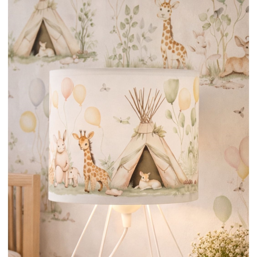 Дитяча настільна лампа KIDS ROOM 1xE27/60W/230V, діаметр 18 см, звірятка