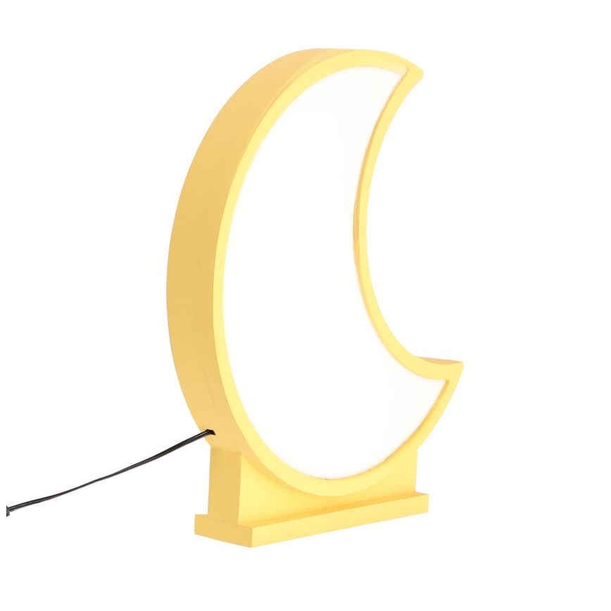 Дитяча настільна LED-лампа MOON, 12 Вт/230 В, жовта