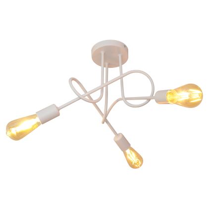 Дитяча накладна люстра OXFORD 3xE27/15W/230V біла