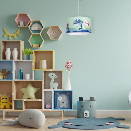 Дитяча підвісна люстра DOLPHIN 1xE27/60W/230V