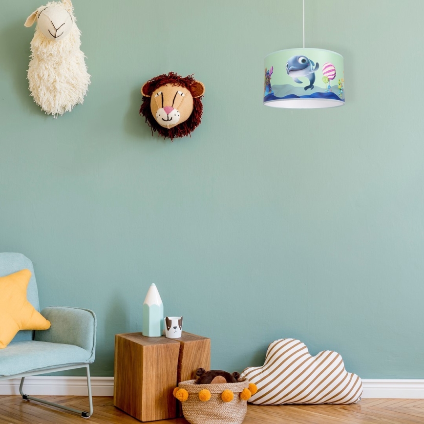 Дитяча підвісна люстра DOLPHIN 1xE27/60W/230V