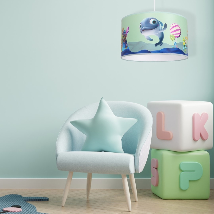 Дитяча підвісна люстра DOLPHIN 1xE27/60W/230V