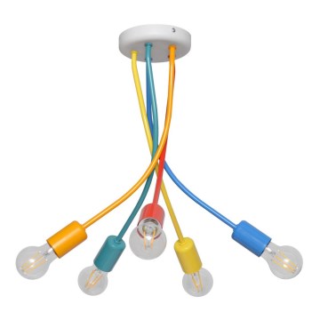 Дитяча підвісна люстра HARVARD 5xE27/15W/230V