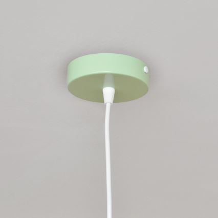 Дитяча підвісна люстра STARS 1xE27/15W/230V зелений/білий