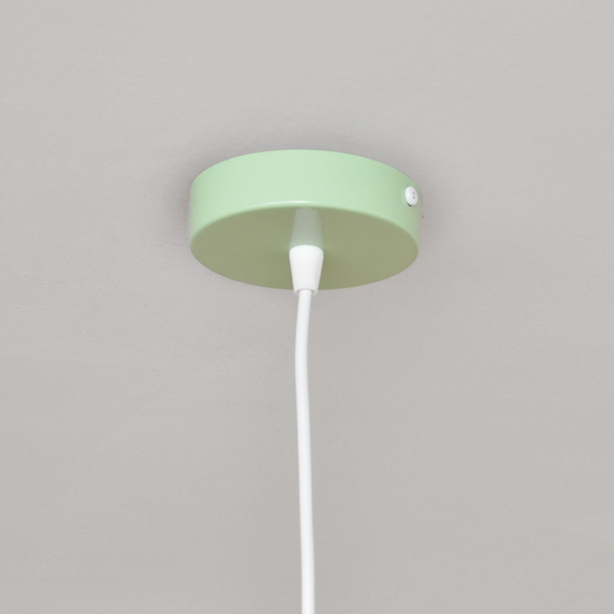 Дитяча підвісна люстра STARS 1xE27/15W/230V зелений/білий