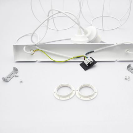 Дитяча підвісна люстра STARS 2xE27/15W/230V синій/білий