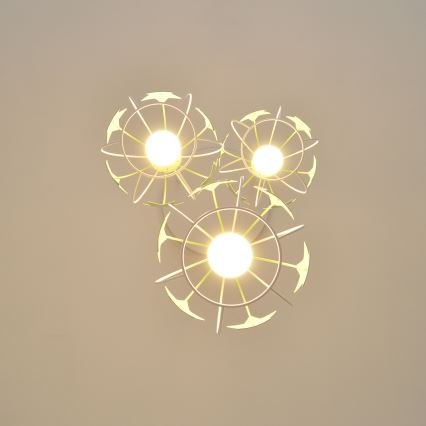 Дитяча підвісна люстра STARS 3xE27/15W/230V зелений/білий