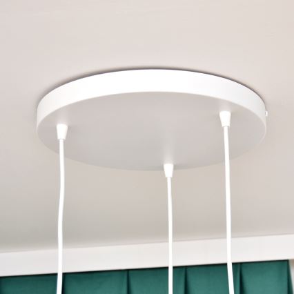 Дитяча підвісна люстра STARS 3xE27/15W/230V жовтий/білий