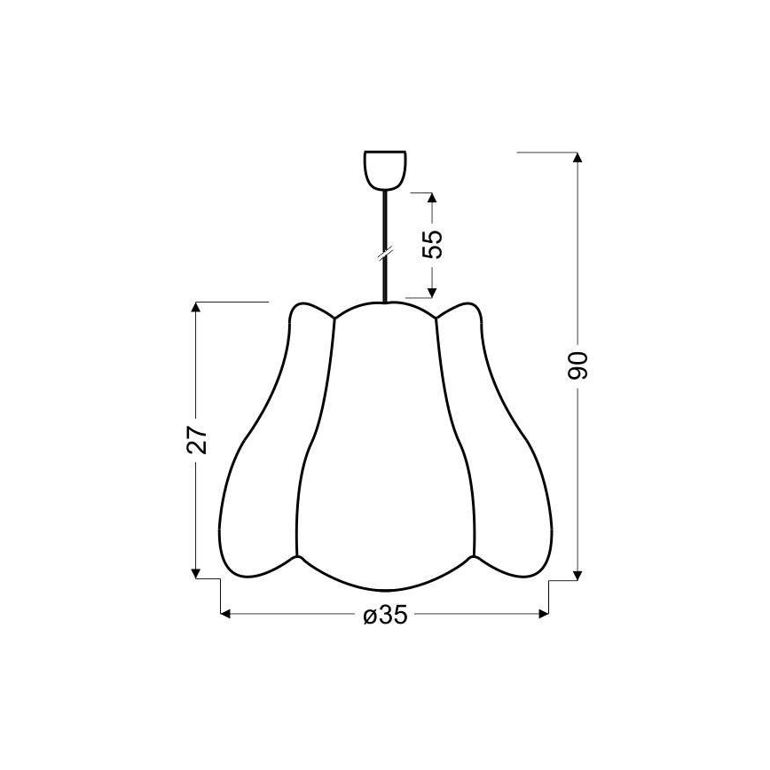 Дитяча підвісна люстра ZUZA 1xE27/60W/230V синій