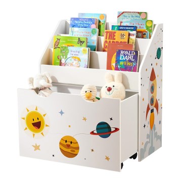 Дитяча книжкова шафа з шухлядою ANET біла