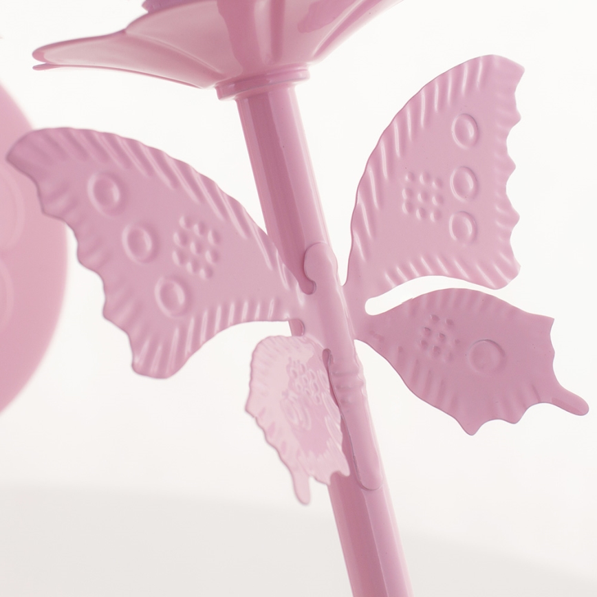 Дитяче настінне освітлення МАЛЕНЬКИЙ МЕТЕЛИК 1xE14/60W рожевий