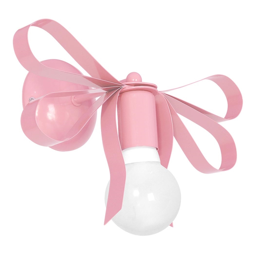 Дитяче настінне освітлення NELA 1xE27/60W/230V світло-рожевий