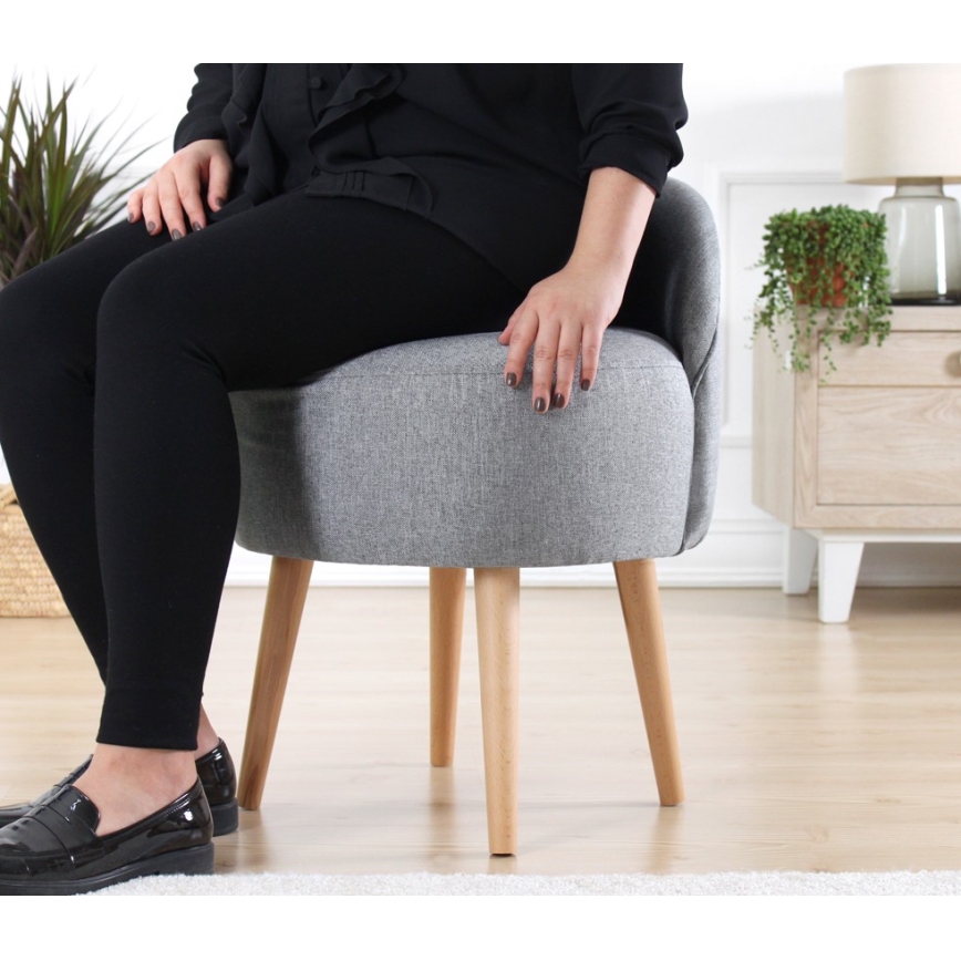 Дитяче крісло NIKI, діаметр 46 см, сіре