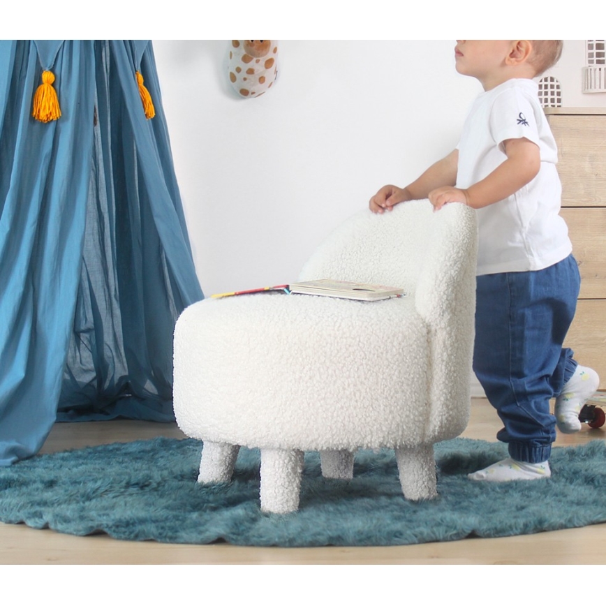 Дитяче крісло PIXI, діаметр 46 см, біле