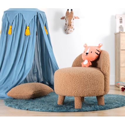 Дитяче крісло PIXI, діаметр 46 см, коричневе