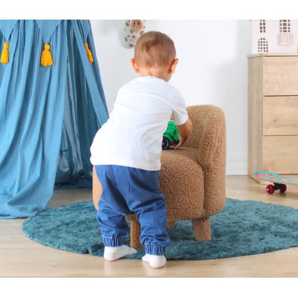 Дитяче крісло PIXI, діаметр 46 см, коричневе