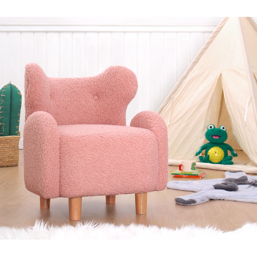 Дитяче крісло TOBI рожеве