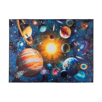 Дитячий антиковзний килим PRINT 3D 80x150 cm планети/багатобарвний