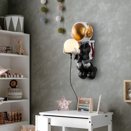 Дитячий настінний світильник ASTRONAUT 1xE14/40W/230V мідний