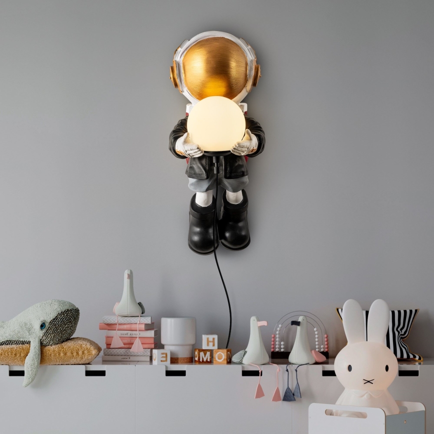 Дитячий настінний світильник ASTRONAUT 1xE14/40W/230V мідний