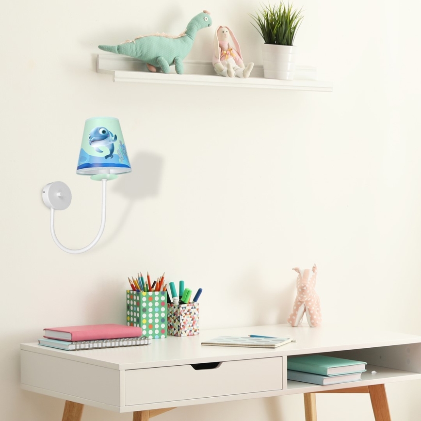 Дитячий настінний світильник DOLPHIN 1xE14/40W/230V