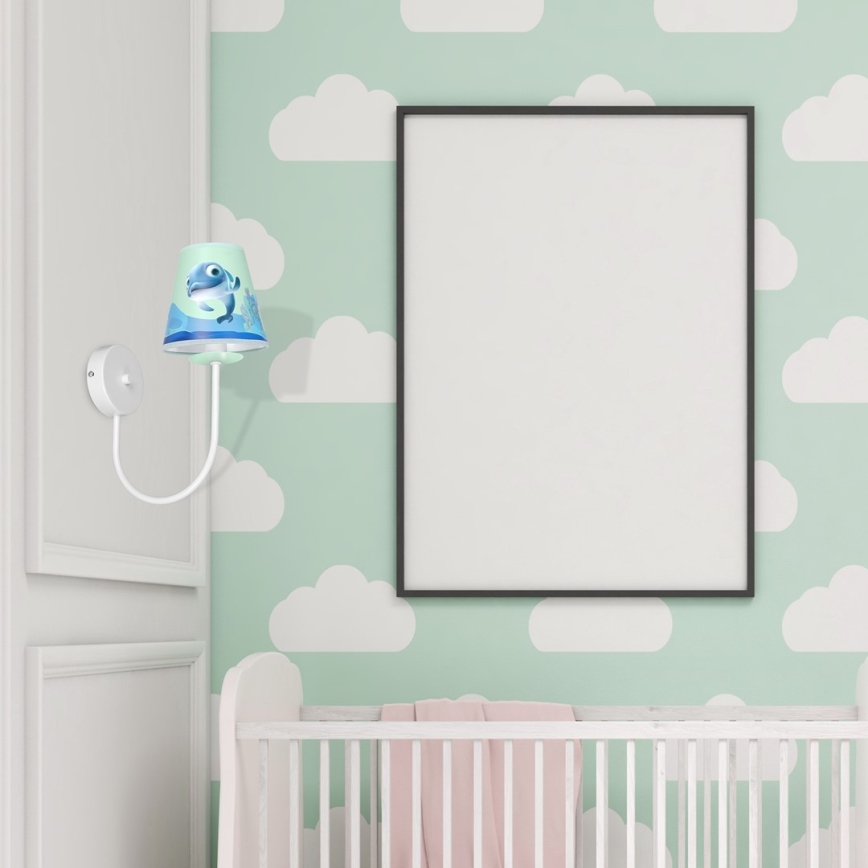 Дитячий настінний світильник DOLPHIN 1xE14/40W/230V