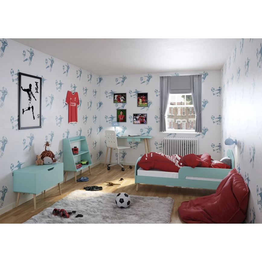 Дитячий нічний столик GAIA 44,3x41,4 см бірюзовий/дуб