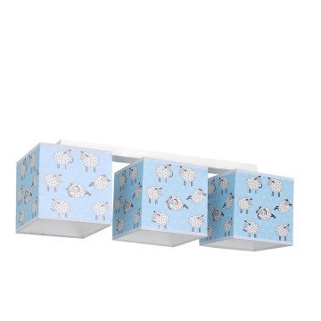 Дитячий стельовий світильник 3xE27/60W/230V овечка