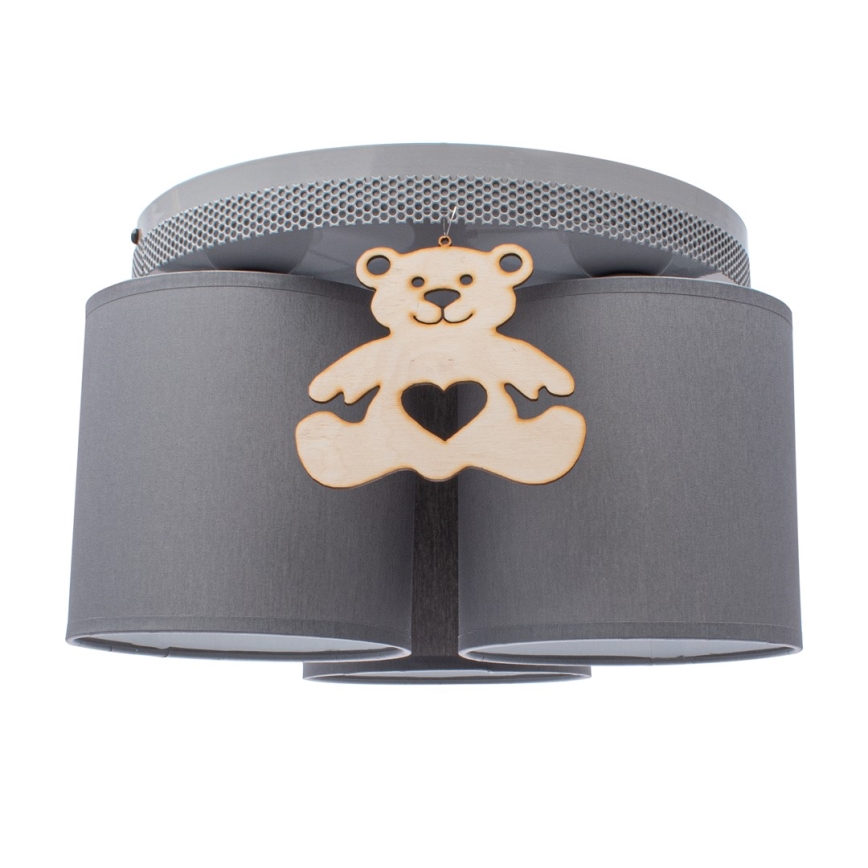 Дитячий стельовий світильник BEAR 3xE27/60W/230V